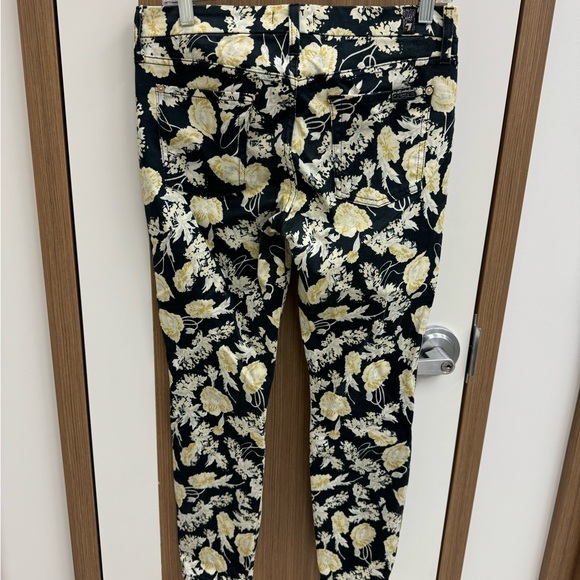 7 For all mankind‎ Floral Print Pants Yellow and Black Design - Picture 4 of 6